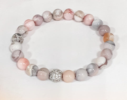 Achát, botswana, pink